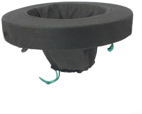 Sac de plantation flottant noir de 25 cm de diamètre, pour étangs, jardins, caractéristiques d'eau, panier de plantes aquatiques, rétention du sol