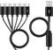 UCEC 6 in 1 Micro USB Multi Charger Cable, USB A to Micro USB Fast Charger Splitter, Phone Charging Cables 0.5M