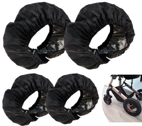 4-Teilige Kinderwagen-Radkappe Und Wasserdichte Radschutzhülle, Rollstuhlschutzabdeckung, Staubdichte Zubehör für Kinderwagen