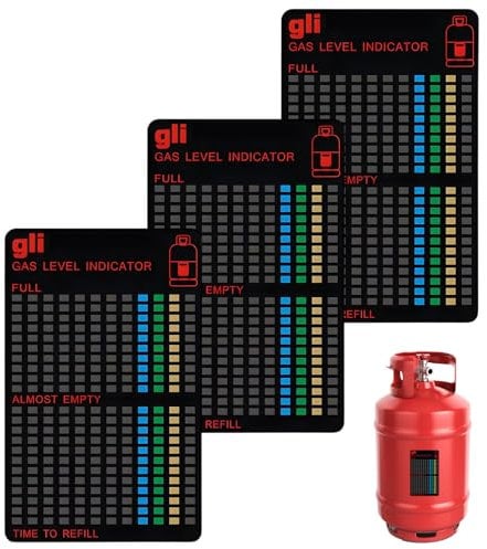 Magnetic Gas Level Indicator for Propane Bottles, Easy to Use for Outdoor Activities like Camping, BBQ, Boating, Hiking, Reliable Measuring Device