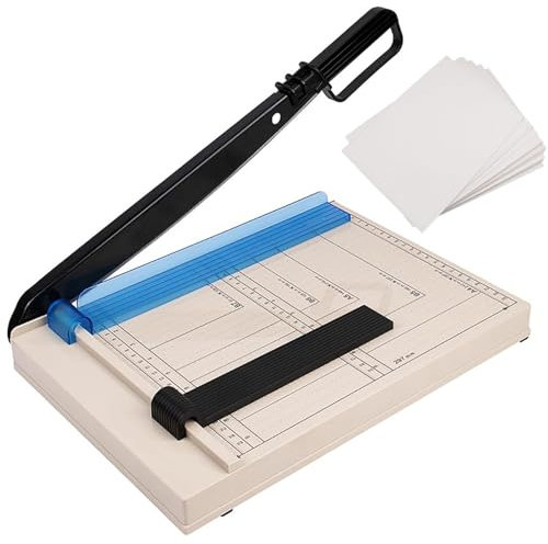 A4-Papierschneider mit Sicherheitsschutz, 12 Blatt Kapazität, Magnetführung, robuste Metallbasis für Karton, Karton, Vinyl, Handwerk und Fotos