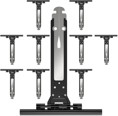 Zalava Juego de 10 persianas enrollables con muelle para colgar, metal, nailon
