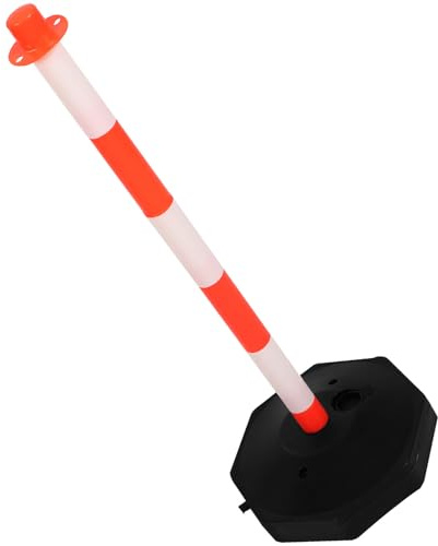 UTHCLO Colonne Avertissement Routier en Plastique Haute Visibilité et Matériau Élastique, Barrière Routière Mobile Solide pour Chantier et Sécurité