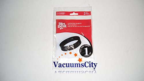 Dirt Devil Style 1 Vacuum Belt, Pack of 2, Black, Part # 3157260001, Belt Replacement for Use in Dirt Devil Vacuum Cleaner Models
