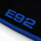 Autoteppich Stylers ATS-Q300_E92-204_BMW Fußmatten mit Stick (E92) und Rand in Royalblau