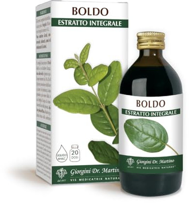 Dr Giorgini Integratore Alimentare, Boldo Estratto Integrale Liquido Analcoolico - 200 ml