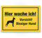 Komma Security Hier wache ich Vorsicht bissiger Hund - Hunde Schild Hinweisschild Gartentor Gartenzaun - Türschild Haustüre Warnschild Abschreckung Einbruchschutz - Achtung Hund