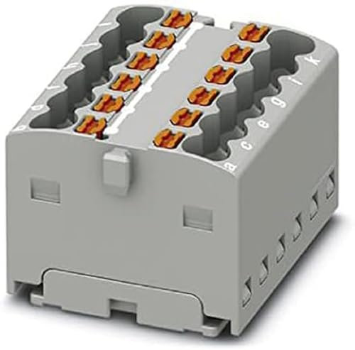 PHOENIX CONTACT PTFIX 12X1,5 GY Verteilerblock, Intern Gebrückt, 450 V, 17,5 A, Anzahl der Anschlüsse 12, Querschnitt 0,14 mm²-2,5 mm², AWG 26-14, Breite 24,9 mm, Höhe 17,7 mm, Grau, 20 Stück