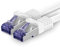 Cat.7 network cable 20m - white - 1 piece - Cat7 patch cable (SFTP/PIMF/LSZH) raw cable 10 Gb/s with Rj 45 connector Cat.6a - 1 x 20 meters white