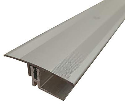 ufitec® TPL Profi MAX Profilsystem für Parkettböden - geeignet für Belagshöhen von 14-21 mm - ALU eloxiert (Dehnungsfugenprofil 45 cm breit | Länge: 90 cm, Silber)