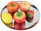 Acero Inoxidable Bandeja para Servir, Bandeja redonda de metal de 28 cm grande, Plato de Barbacoa, Bandejas Decorativas Modernas para Fruta Cupcake Joyas y Maquillaje Cosméticos(Plata)