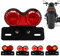 Chemini 40W 40-LED Motorrad Rücklicht Integriertes Bremslicht Blinker & Fahrlicht Mit Kennzeichenhalterung für Harley Wasserdicht (Rote Linse)