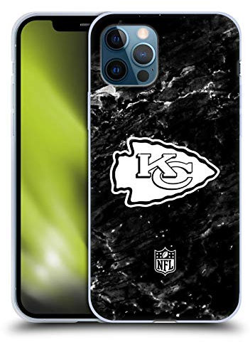 Head Case Designs Offizielle NFL Marmor Kansas City Chiefs Artwork Soft Gel Handyhülle Hülle kompatibel mit Apple iPhone 12 / iPhone 12 Pro