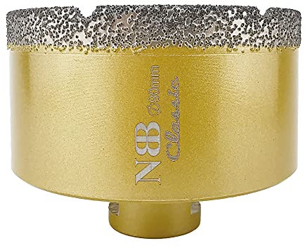 NBB vakuumgelötete Diamant lochsäge mit M14, Klassischer goldener Typ, zum Trocken- oder Nass bohren auf Porzellan, Keramik, Fliesen, Granit, Marmor, schnell, langlebig, für Winkelschleifer (1, 90mm)