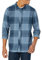 BILLABONG Men's Classic Long Sleeve Flannel Shirt Button, Slate Blue Plaid, Medium