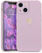Wirvyuer Coque Compatible avec iPhone 13 Antichoc Coque Silicone TPU avec Motif Coeur d'amour Doré Mignon Étui Protection Complète Souple pour iPhone 13 6,1 Pouces (Violet)