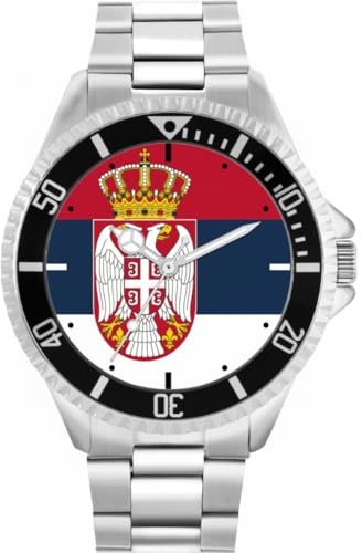 Toff London Serbien-Flaggen-Uhr