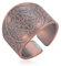 Amaxer Sieben Erzengel Ring für Männer Metatrons Würfel Edelstahl Das Siegel von Solomon Tetragrammaton Erzengel Schutz Verstellbarer Ring Statement Band für Männer Frauen (Metatrons Würfel-Bronze, 9)