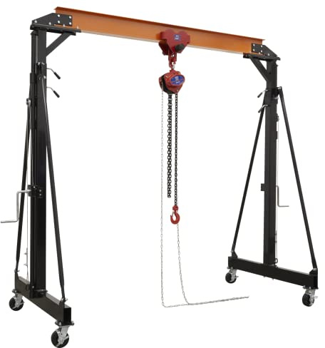 Sealey 2 Tonne Adjustable Portable Lifting Gantry Crane & Hoist Combo – SG2000KIT