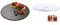 APS 975 Drehbarer Schiefer Tortenständer mit Anti-Rutsch-Füßen, Ø 32 x 2,5 cm & Relaxdays Tortenplatte, 360º drehbar, ∅ 30 cm, zum Servieren & Dekorieren, Kuchen, runder Drehteller, transparent