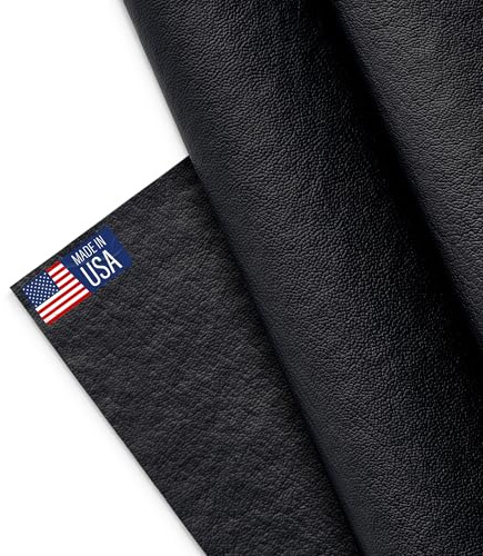 Marine Vinyl Fabric, Upholstery Faux Leather, Outdoor Boat Automotive, DIY and Crafting Pleather - Individual 1 Yard Cut 36x54 (Charcoal)