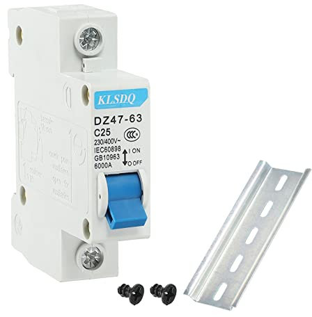 sourcing map Leitungsschutzschalter Niederspannung AC 25A 230/400V 1 polig DIN DZ47-63 C25