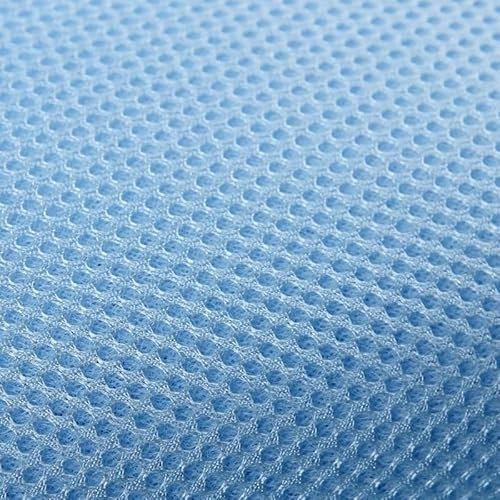 Tissu en maille respirant pour haut-parleur 1 x 1,6 m, résistant à la poussière, filet insonorisé fait à la main, tissu d'ameublement, tissu de protection pour radio acoustique (bleu clair)