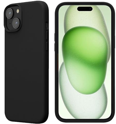KP TECHNOLOGY Case for iPhone 15 Plus - Thin Soft Silicone Gel Case Cover for iPhone 15 Plus (BLACK)