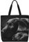 Große Einkaufstasche, schwarzer Labrador-Welpe, große Einkaufstasche zum Einkaufen, Arbeiten, Strand