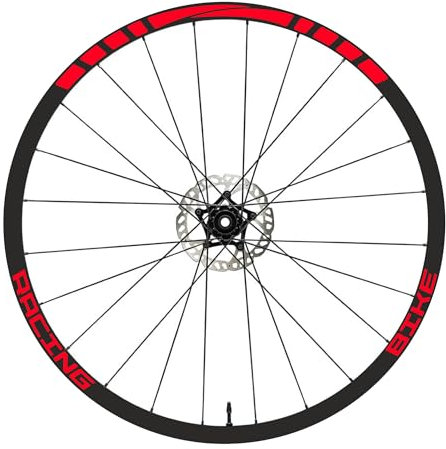 Aufkleber Felgen MTB 26 - 27,5 - 28-29 Zoll Fahrrad Bike Sticker Racing Code B0141 (27,5 Zoll, Fluoreszierend Rot)