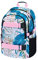 Baagl Schulrucksack für Mädchen Teenager - Skateboard Rucksack - Kinderrucksack mit Laptopfach und Brustgurt für Schule (Skate Leafs)