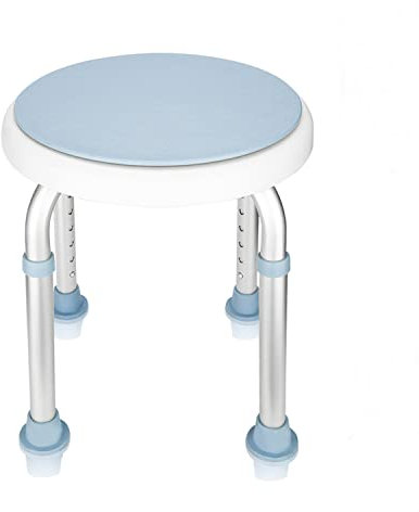 Daromigo Duschhocker 360°Drehbarer Höhenverstellbar Duschstuhl, Stabil Duschhilfe,Anti-Rutsch Duschsitz,Badhocker bis 136 kg, Badsitz für Senioren, Menschen