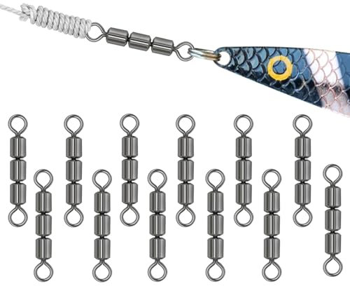 DHWEKU 12 girelle ad Alta velocità, girelle Triple, girelle da Pesca, girelle per Trota, Accessori per la Pesca, Esche per Trota, Gamma di girelle, Accessori per la Pesca