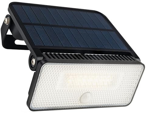 Brendz Lampe Solaire Exterieur Detecteur de Mouvement, 1000 Lumens, Étanche IP54, 3 Modes d'Éclairage, Eclairage Exterieur Solaire, Applique Murale Exterieur, Paso