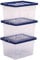 BANKERS BOX 22L Plastic Storage Box 3-Pack, BPA-Free & 100% Recycled Lids, Nesting & Stackable, Dust Cover Lid, 24.5x32x40cm, Ideal for Home & Office Organisation