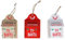 Tradineur - Pack de 3 Buzones Colgantes de Navidad - Fabricado en Madera - Diseño de Carta a Santa Claus - Decoración Navideña - 10 x 6,5 cm - Color Aleatorio