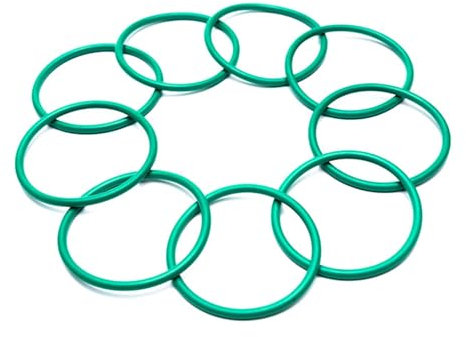 Fluor-Kautschuk O-Ringe, O-Ringe aus Fluorkautschuk, 4 mm breit, grün, 5 Stück(80mm x 88mm x 4mm)