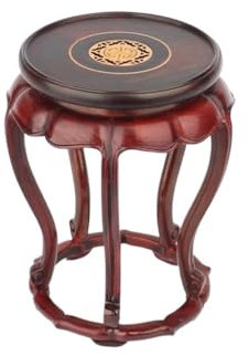 Pedestal para Bonsais Jarrón De Buda De Madera, Tetera Bonsái, Base Redonda De Madera Maciza, Puesto De Flores Soportes de Exhibición de Pedestal de Florero