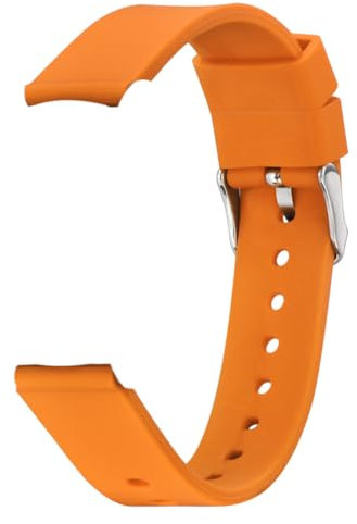 Alienwork Bracelet de Montre Bracelet en Silicone Orange Barre à Ressort à Dégagement Rapide Silicone Léger Doux Imperméable