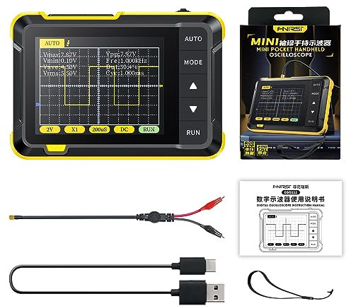 DewinLVD Oszilloskop, Digitales Oszilloskop Tragbar Tft 2,8 Zoll DSO-152 Bequemes Oszilloskop Hohe Abtastrate 2,5 MS/S Bandbreite 200 kHz