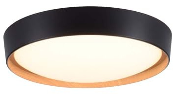 Just Light Ceiling Light LED Dimmable Living Room Lamp Round Black D 40 cm