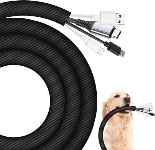 ElevateTech Protector de cable de perro y gato de 10 pies, funda de cable de 1/2 pulgada, organizador de cables eléctricos, cubiertas de alambre flexibles para proteger los cables para la oficina y el