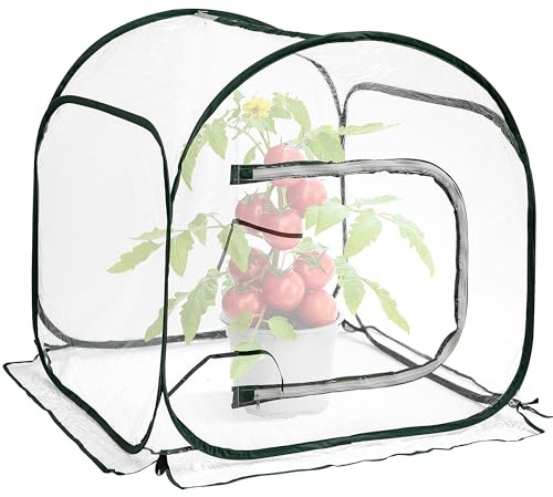 DECOHS Mini serre pop-up en PVC transparent - 80 x 80 x 80 cm - Protection contre le froid - Intérieur et extérieur