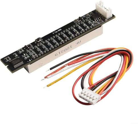 Besttoolifes Audio-Pegelanzeige, VU-Meter, LED-Musikspektrum-Display, 12 V, 24 V, Stereo-Sound-Visualizer, 12-Bit-Zweik-Leiterplattenmodul mit mehreren Funktionen, einstellbare Geschwindigkeit (B)