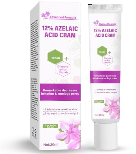 12% Azelaic Acid Serum, Creme Azelainsäure, Wirksame Rosacea Gesichtspflege, Enthält Salicylsäure, Behandelt Akne und Pickel, Verbessert den Matten Teint (1 PC)