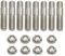 16x 8x M8 Edelstahl Auspuff Stehbolzen und Muttern for Bolzen Auspuff Schrauben(8 set)