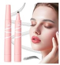 brow pencil black,blonde eyebrowpencil,light brown eyesbrow pencil,Microblading 4-Tip Brow Pen – Waterproof, Smudge-Proof Natural Hair Strokes for 12H Feather-Like Brows