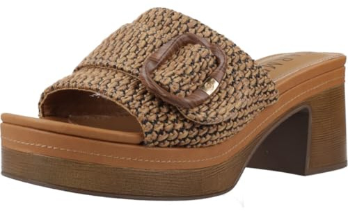 Carmela Damen-Sandalen, bequeme und vielseitige Schuhe, Freizeitmode, Camel, 39 EU
