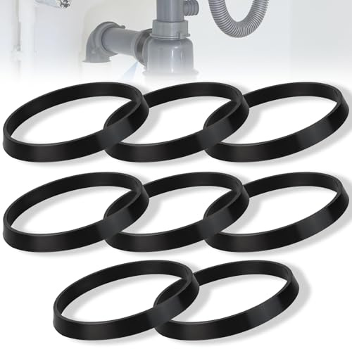 10 Pcs 40 mm Rubber Washers for Plumbing, Black Silicone Rubber Washer, Waste Pipe Sink Plug Rubber Seal, Used for Pipe Seals and Connections, for 1 1/2 Inch Kitchen Sink Drain Pipe