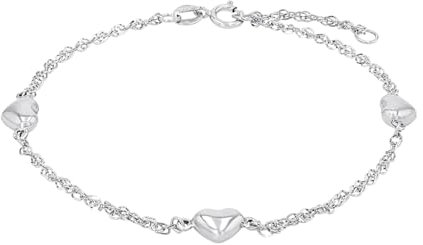Amor Armband 925 Sterling Silber Damen Armschmuck, 17+2 cm, Silber, Herz, Kommt in Schmuck Geschenk Box, 9745012